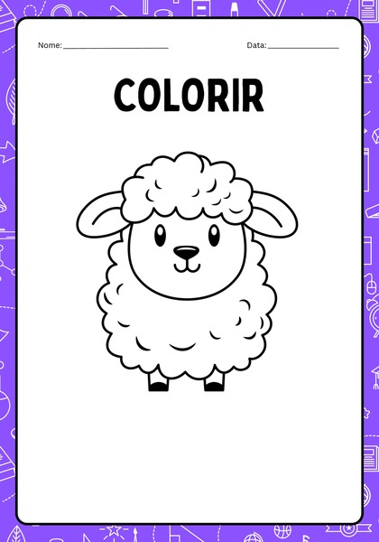 Vamos Colorir - Ovelha v.4
