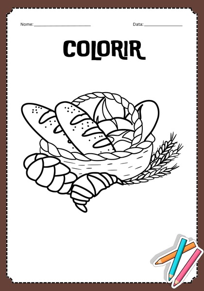 Vamos Colorir - Pães e Peixes