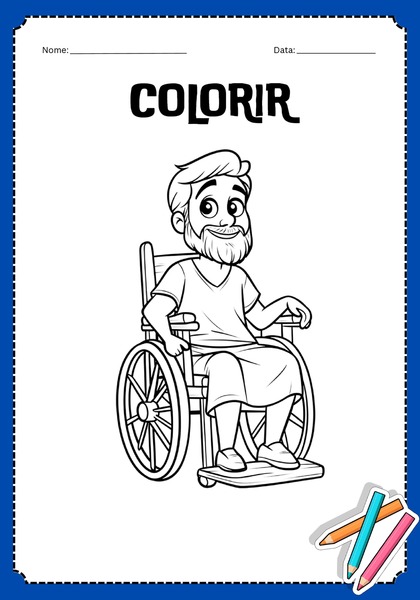 Vamos Colorir - Paralítico de Cafarnaum