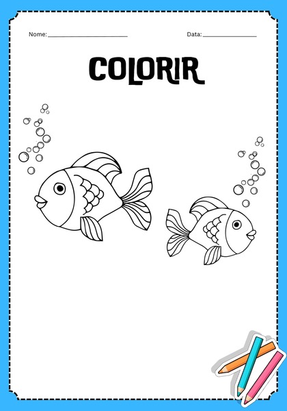 Vamos Colorir - Peixes