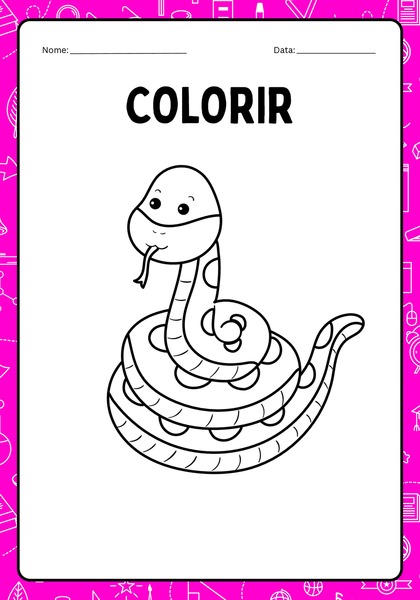 Vamos Colorir - Serpente