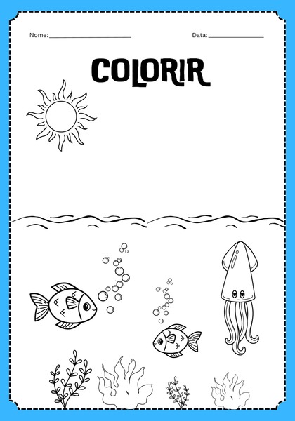 Vamos Colorir - Sol e Água