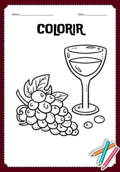 Vamos Colorir - Transformando Água em Vinho