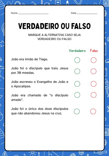 Verdadeiro ou Falso - João