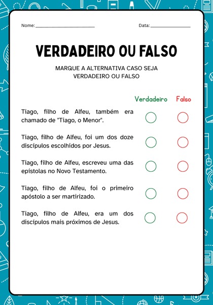 Verdadeiro ou Falso - Tiago